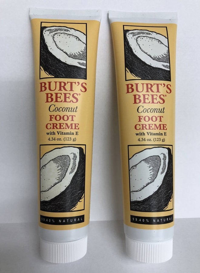 Burt's Bees Coconut Foot Creme with Vitamin E, 4.34-Ounce Tubes (Pack of 2) - Image 3