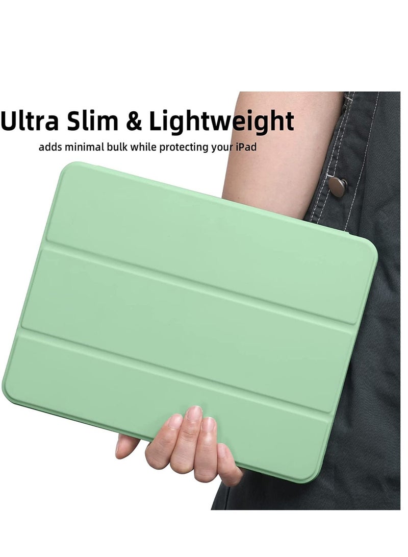 Smart New iPad 10.9 Inch Case 2022 10th Gen With Pencil Holder Trifold Stand Smart Cover Leather Case Auto Wake Sleep Green - Image 3