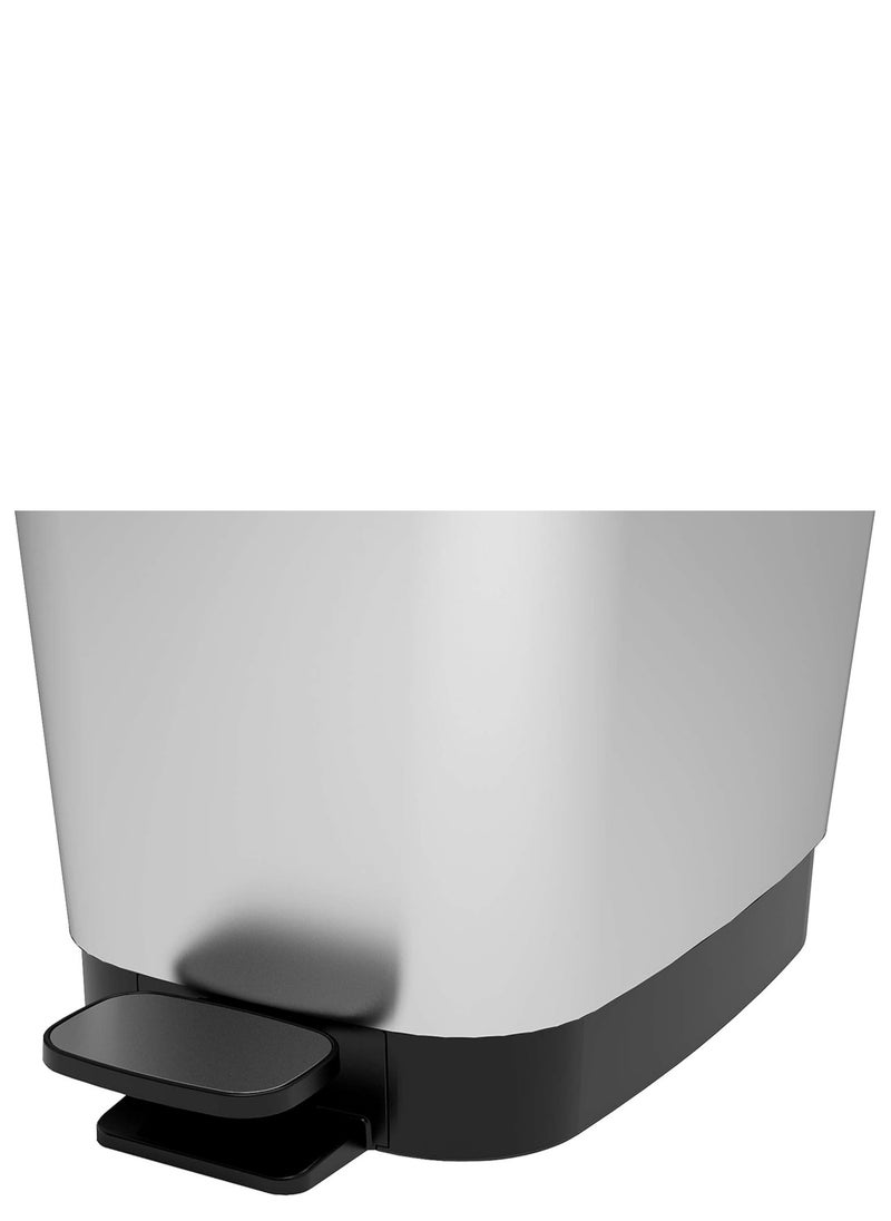 KIS Kis Chic Waste Container, Silver, 10L with Foot Pedal, 18 x 27 x 30 cm  - Image 3