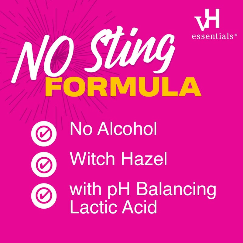 vH essentials Personal Cleansing Spray pH Balancing Lactic Acid StingFree Witch Hazel Formula Fragrance free Paraben free Sprays upside down for easy external intimate cleansing 4 floz - Image 4