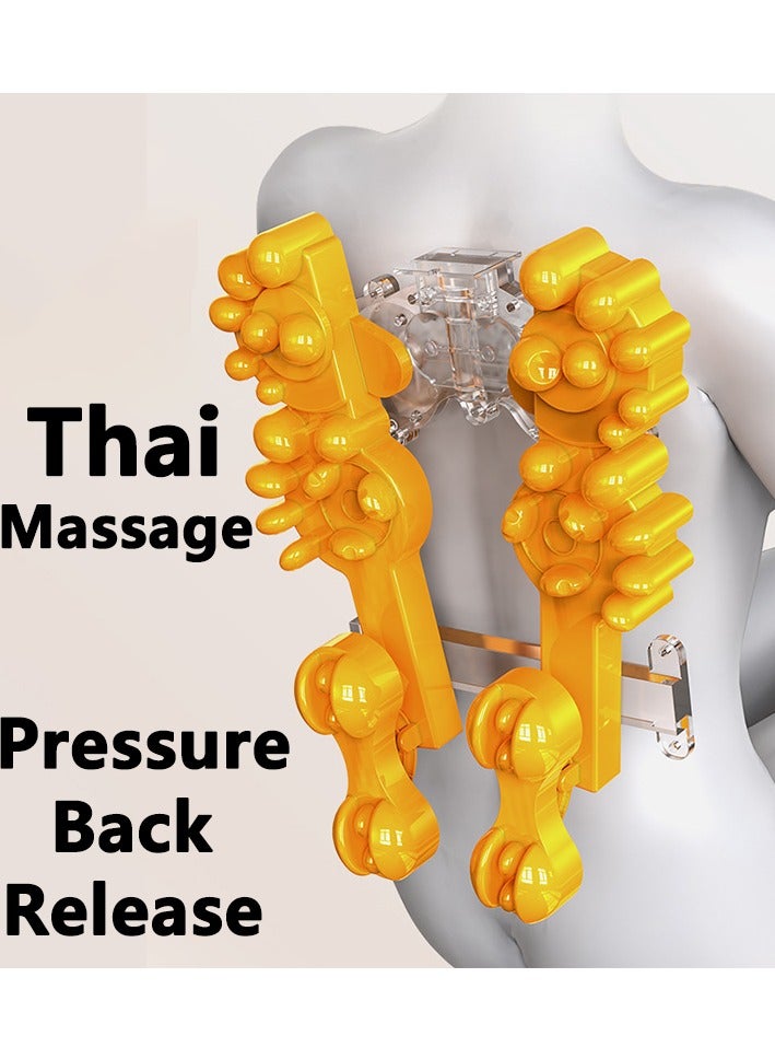 Y&D Neck & Back Massager with Heat Full Back Kneading Shiatsu or Rolling Massage Adjustable Intense Vibration Massage Seat Pad with Height Adjustment Suitable for Car Sofa - Image 4