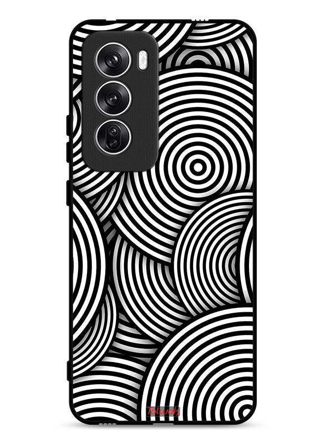 Tolwak Oppo Reno12 5G Protective Case Cover Circles Illusion Pattern - Image 1