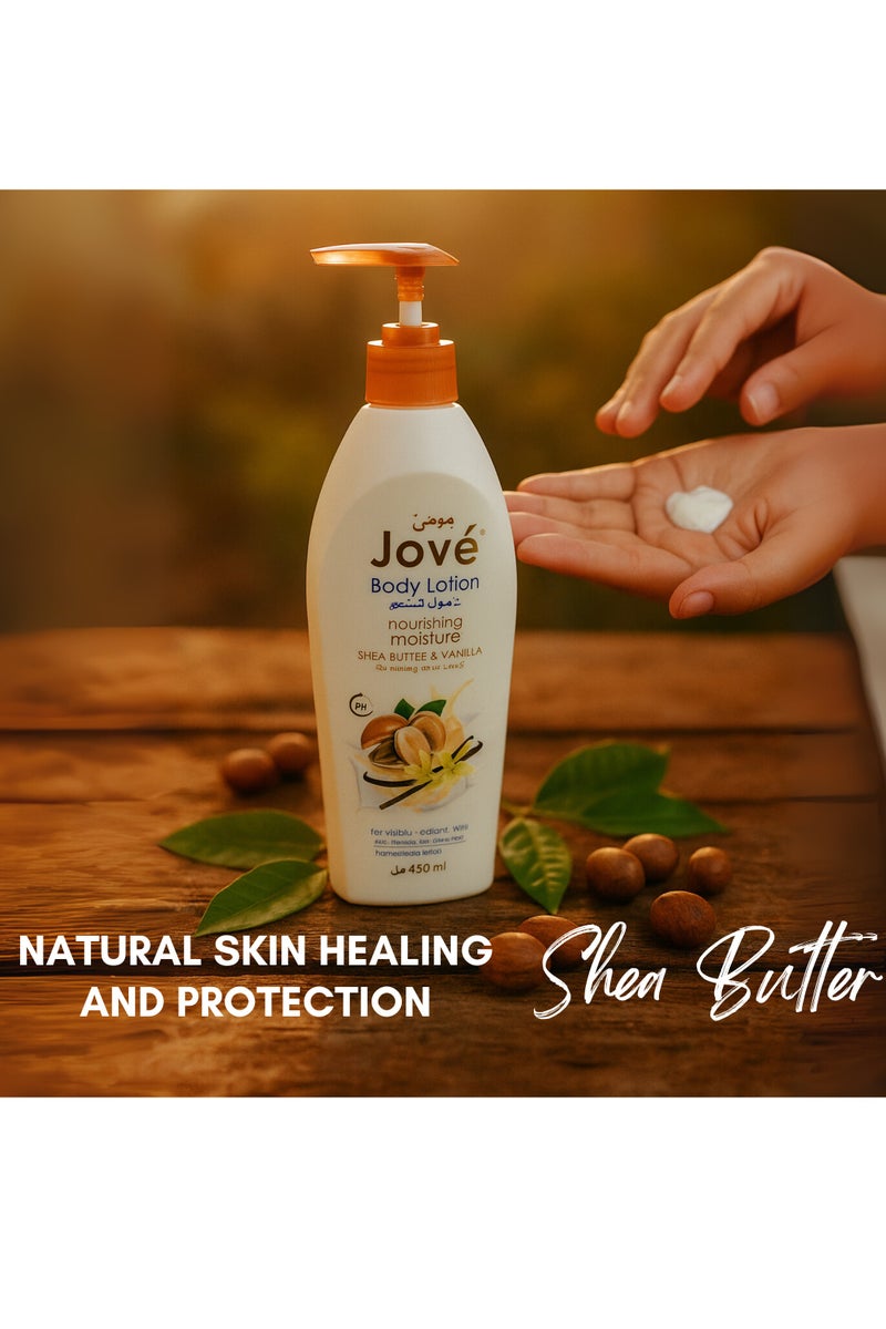 Jove Body Lotion with Shea Butter 450ml – Nourishing Moisturizer for Dry Skin, Hydrating & Restorative Formula, Smooth & Soft Skin - Image 2