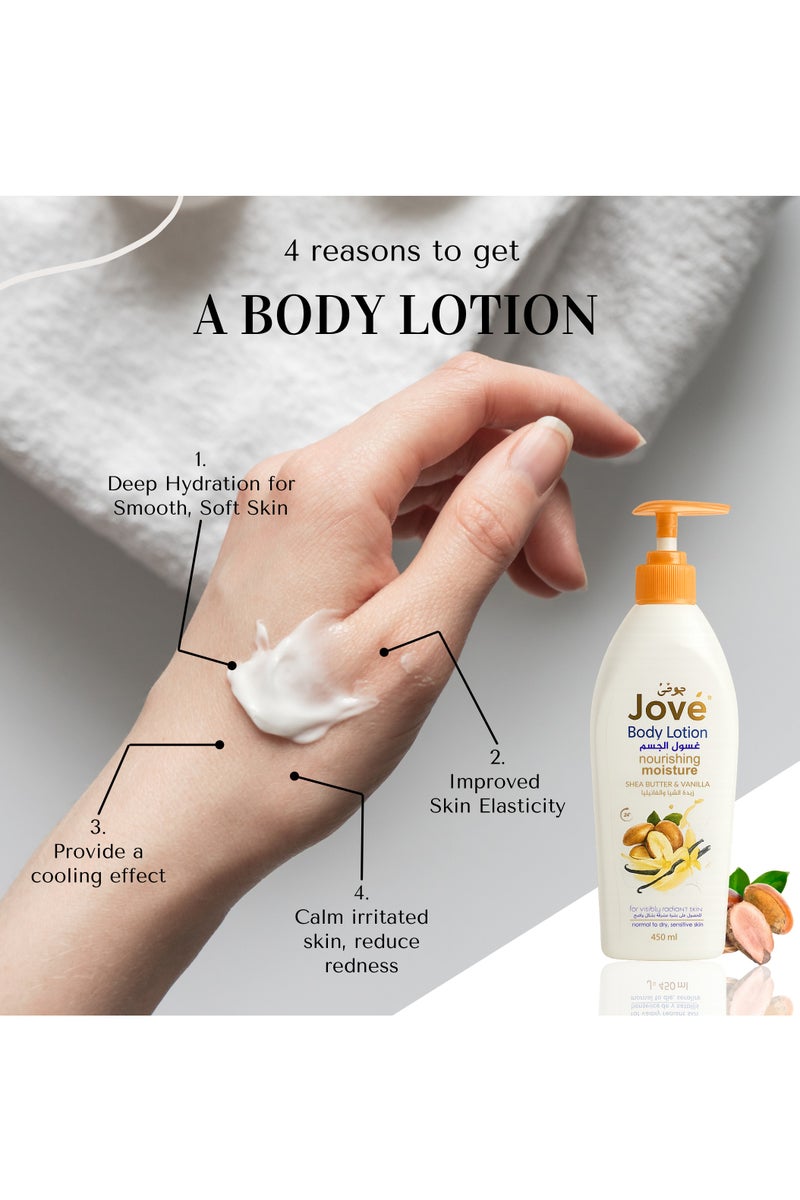Jove Body Lotion with Shea Butter 450ml – Nourishing Moisturizer for Dry Skin, Hydrating & Restorative Formula, Smooth & Soft Skin - Image 5