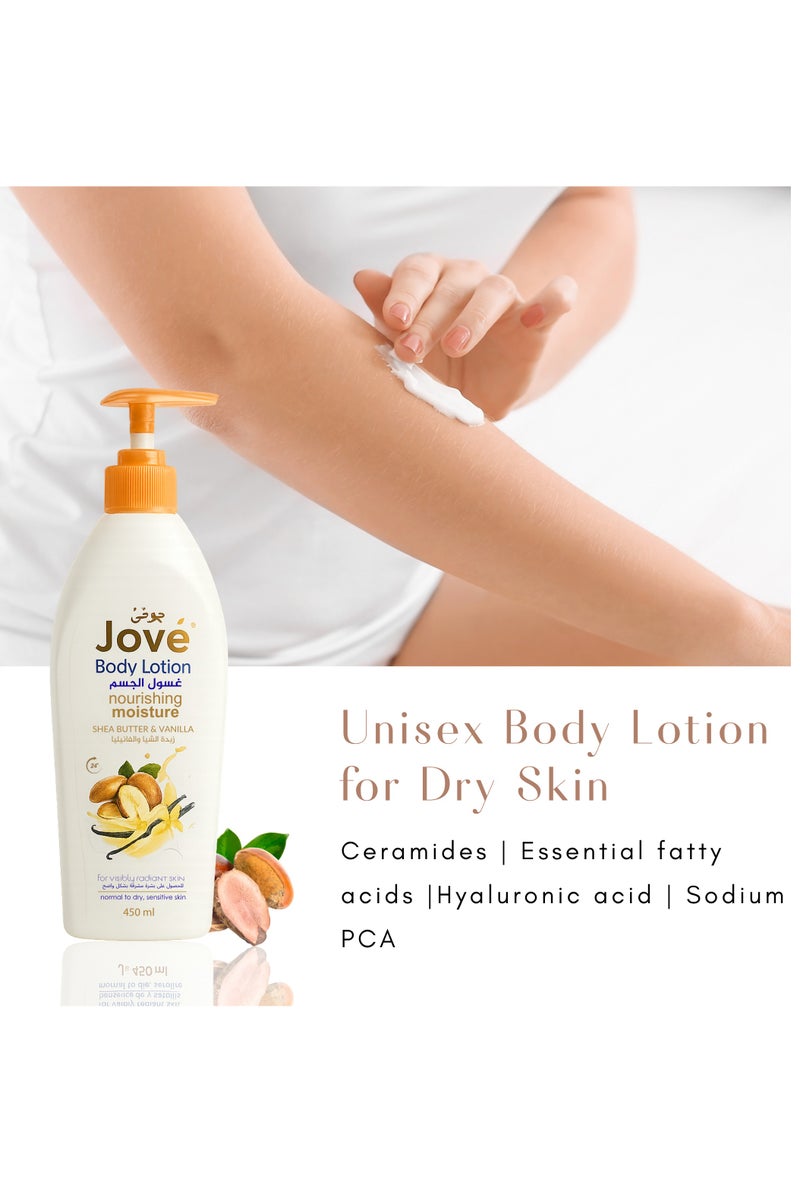 Jove Body Lotion with Shea Butter 450ml – Nourishing Moisturizer for Dry Skin, Hydrating & Restorative Formula, Smooth & Soft Skin - Image 3