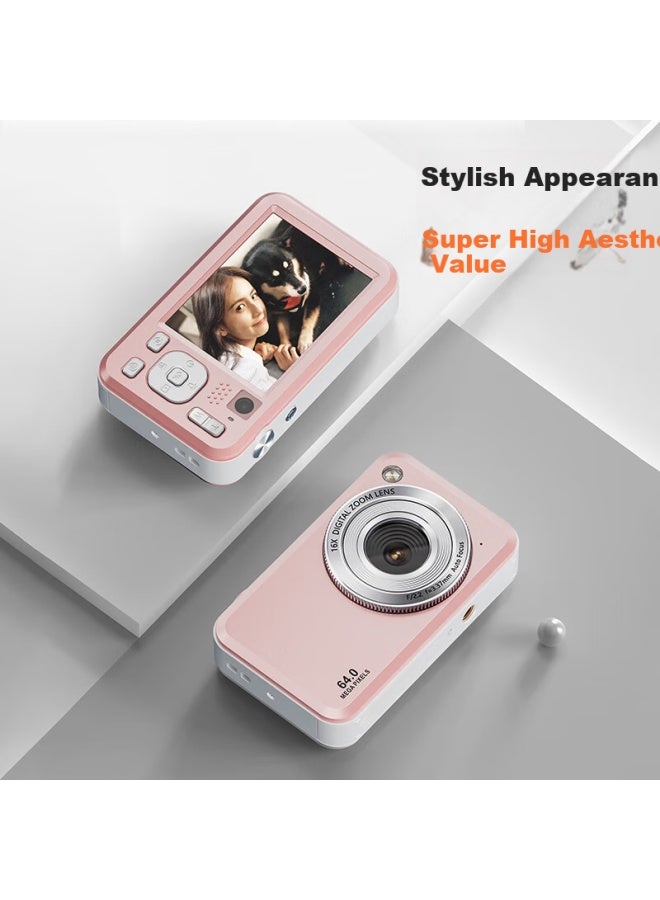 Caizu Valentine's Day Gift - Dual 6.4mp Digital Camera, Selfie Vlog Compact Camera, Entry-level Student Campus Camera, Can Transfer Photos To Phone, Replace Ccd Camera - Image 2