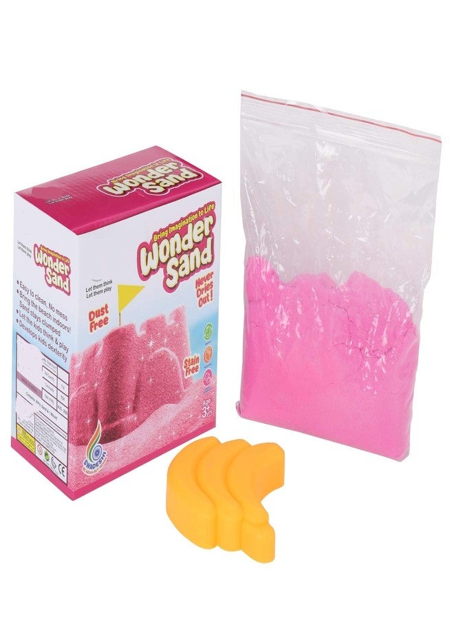 PEZYOX Wonder Sand 500 Grams for Play. Smooth Sand for Kids (Pink 500 Grams), ONE Big Mould Inside - Image 1