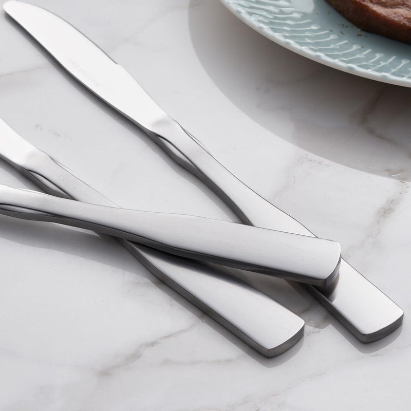 FULLYWARE Dinner Knives Stainless Steel 87 Heavy Duty Table Knife Silverware Metal Cutlery Set 6Piece - Image 5
