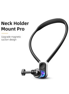 SYOSI Neck Mount Necklace Holder, POV Selfie Mount with Phone Clip Vertical Mount Kit, Necklace Holder for Gopro Insta360 DJI Action Camera  - Image 4