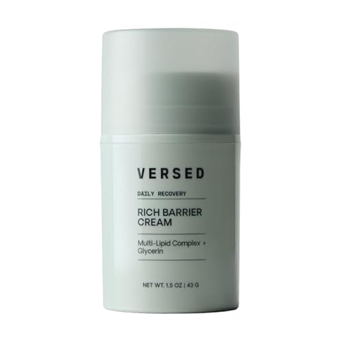 Versed كريم الحماية الغني للتعافي اليومي من فيرد - كريم مرطب للوجه للبشرة الجافة والحساسة وسهلة التهيج - مرطب للوجه مع الجلسرين ومجمع متعدد الدهون، 1.5 أونصة - Image 1