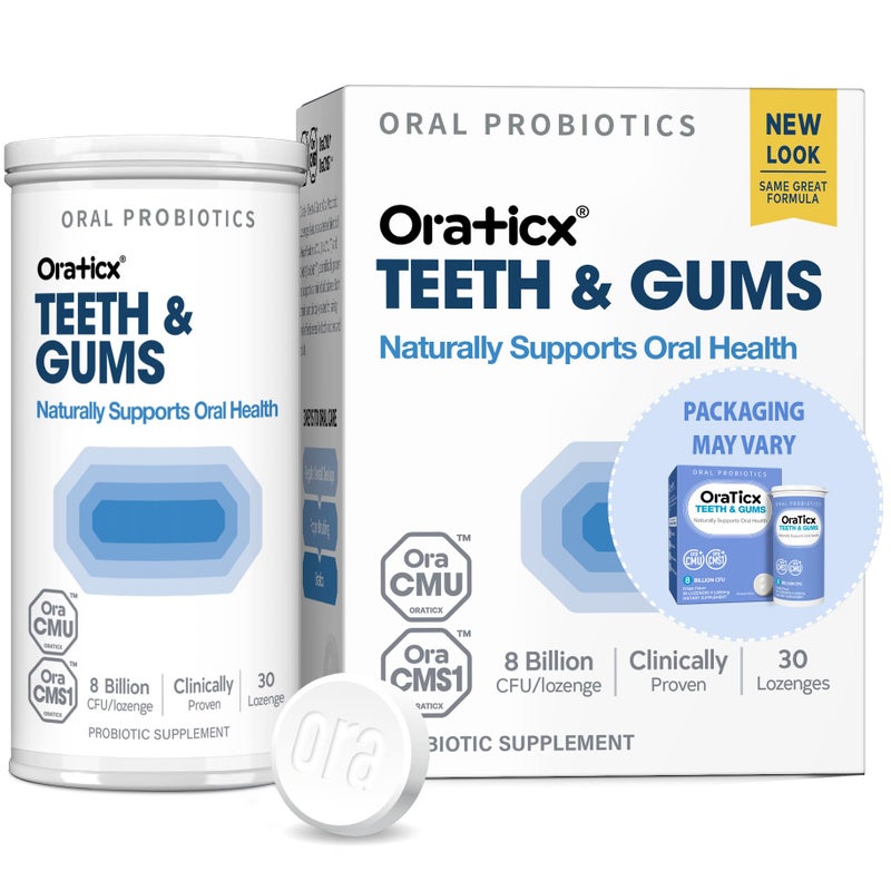 Teeth Gums Dental Probiotic 8 Billion CFU Naturally Supports Oral Health Fresh Breath and Immunity Oral Probiotic Supplement Grape Flavor 30 Lozenges 1PK