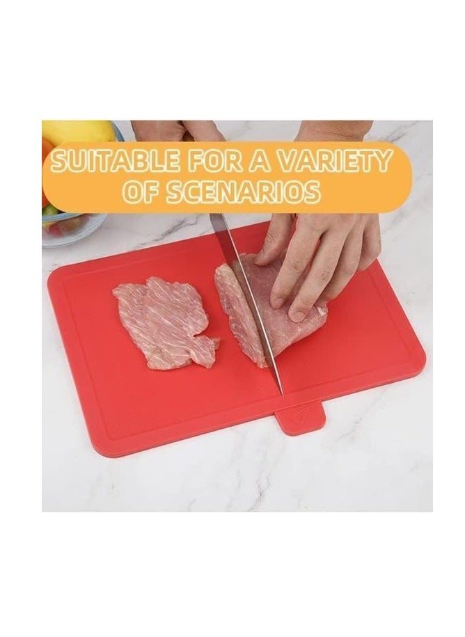 Cool Baby - COOLBABY Cutting Board 4 pcs set with Storage Plastic Chopping Board Set with Holder Color Coded for Food Preparation with Storage Stand Easy to Clean - Image 1