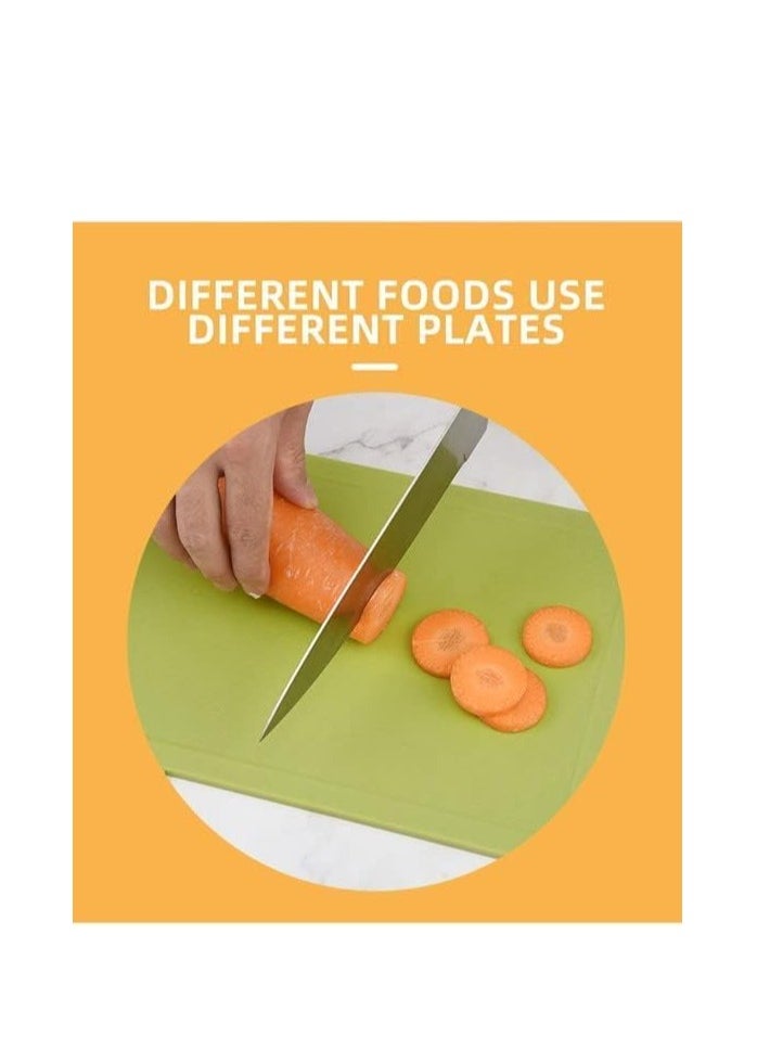 Cool Baby - COOLBABY Cutting Board 4 pcs set with Storage Plastic Chopping Board Set with Holder Color Coded for Food Preparation with Storage Stand Easy to Clean - Image 1