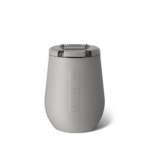 BrÃ¼Mate BrMate Uncorkd 14oz 100 Leakproof Insulated Wine Tumbler Locking Lid Insulated Stainless Steel Wine Glass Perfect For Travel Outdoors BPAFree Mocha - Image 1