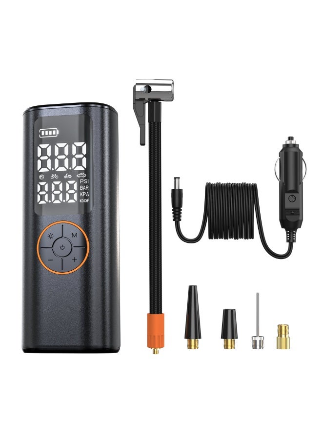 Crony Y-QB15 Portable Battery-Powered Car Tire Inflator – 100 W DC Air Compressor with 4500 mAh Lithium Battery, Real-Time Digital Pressure Display, LED Flashlight (Steady / SOS / Strobe), Multi-Mode Inflation (Car / Motorcycle / Bicycle / Ball) - Image 1