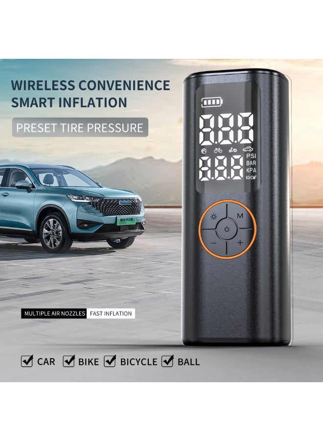 Crony Y-QB15 Portable Battery-Powered Car Tire Inflator – 100 W DC Air Compressor with 4500 mAh Lithium Battery, Real-Time Digital Pressure Display, LED Flashlight (Steady / SOS / Strobe), Multi-Mode Inflation (Car / Motorcycle / Bicycle / Ball) - Image 3