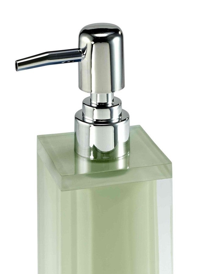 IZOD - Lotion Dispenser/Soap Dispenser, Clear Resin Countertop Accessories, Modern Bathroom Decor, Dorm Room Essential (Marina Green) - Image 3