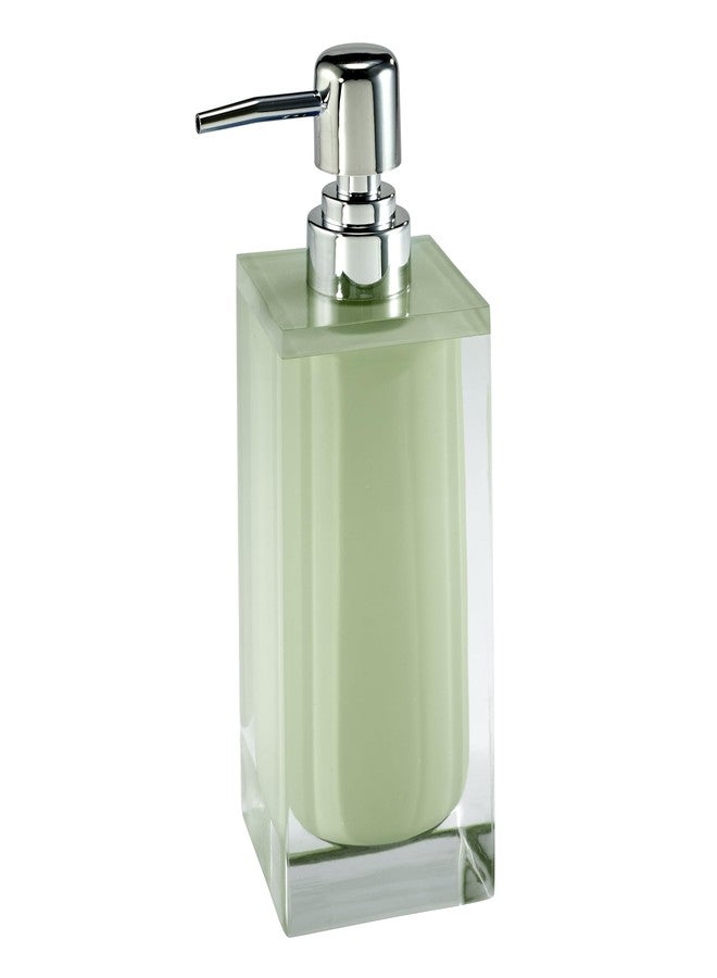 IZOD - Lotion Dispenser/Soap Dispenser, Clear Resin Countertop Accessories, Modern Bathroom Decor, Dorm Room Essential (Marina Green) - Image 1