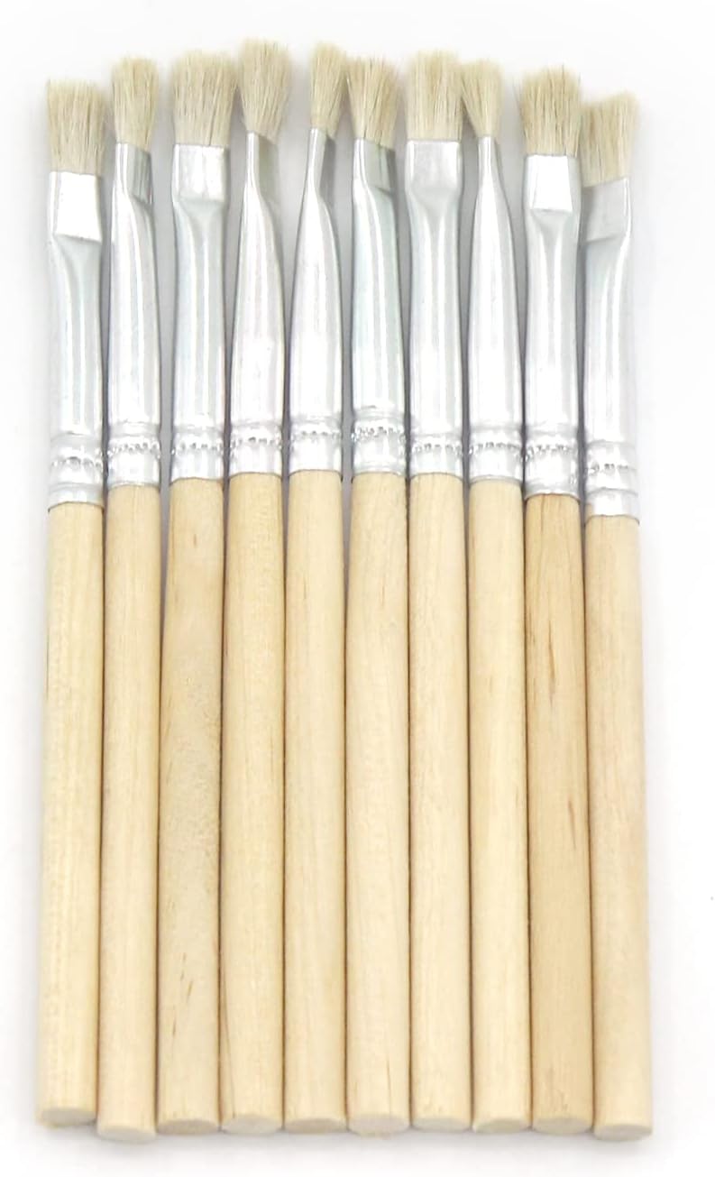 KIDDISON Small Gluing Brushes Set of 10 Montessori Gluing Activity - Image 1