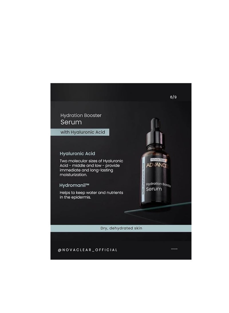 نوفاكلير Novaclear Advanced Hydration Booster Serum with Hyaluronic Acid and Rice Extract, For Dry, dehydrated skin, moisturizes the skin, restoring the feeling of comfort and supporting anti-aging processes. - Image 5