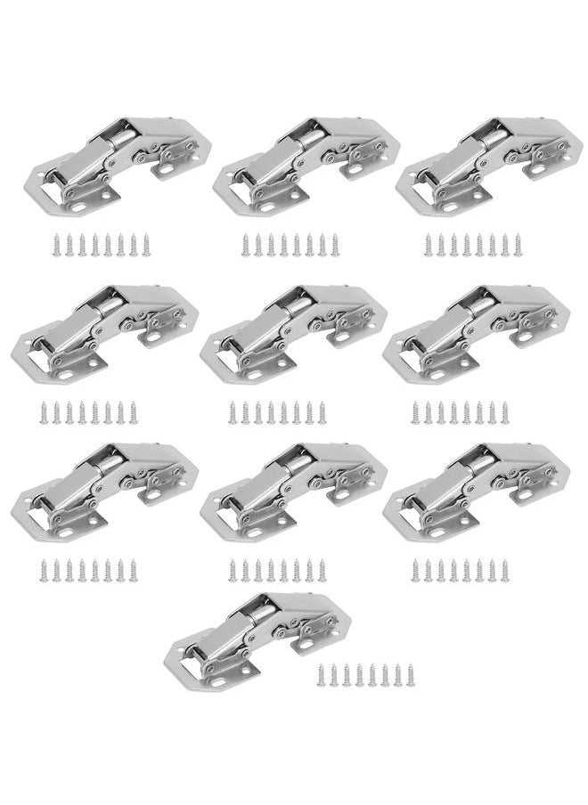 Thoraya 10 Set Cabinet Hinge NoDrilling Hole Soft Closing Door Hinge for Cabinet Wardrobe  - Image 1