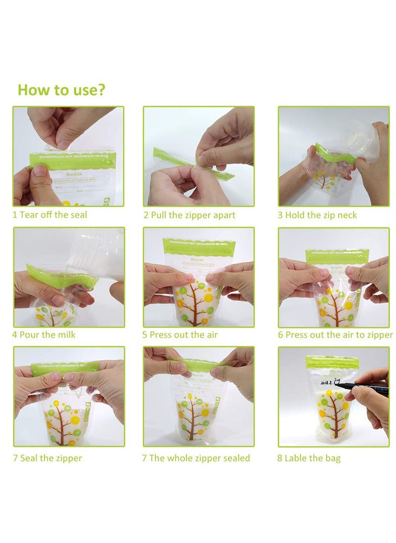 ULHYC - BPA Free Convenient Breastmilk Storage Bags For Breastfeeding, 112 Count, 250 ML - Image 1