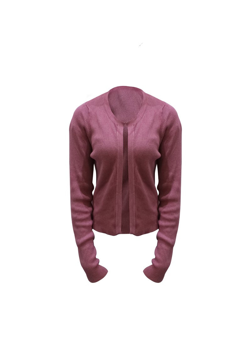 Guess Women Long Sleeve Kashmir Color Cardigan - Image 1