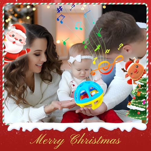 ROHSCE Baby Rattle Balls, Sensory Toys for 3-6 Months Olds, Textured Easy-Grasp Rattle Balls - Image 4