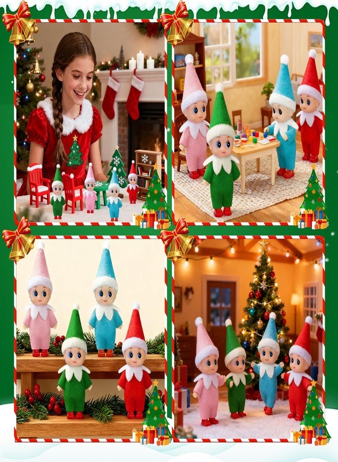 Voiiake Christmas Tiny Elf Doll, Baby Mini Plush Elf Boy & Girl, Little Christmas Doll Decoration Accessories, Xmas Gift for Kids & Adults, Party Favors Supplies - Image 3
