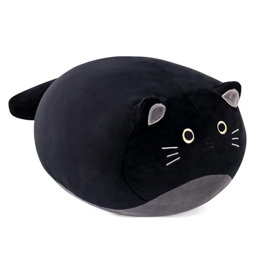 Wepop Giant Black Cat Plush 20 in Kawaii Black Cat Stuffed Animal Cute Plushies Pillows Gifts for Kids Adults Boys and Girls - Image 1