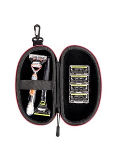 Linkidea Linkidea EVA Razor Travel Case, Razor Blade Replacement Travel Case Bag, Travel Protect Razor Men Bag Compatible with Fusion 5 Power (Black) 