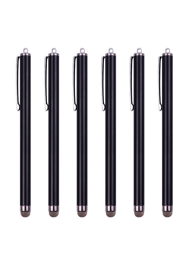 NIBEMINENT 6-Piece Capacitive Stylus Pen Black - Image 1