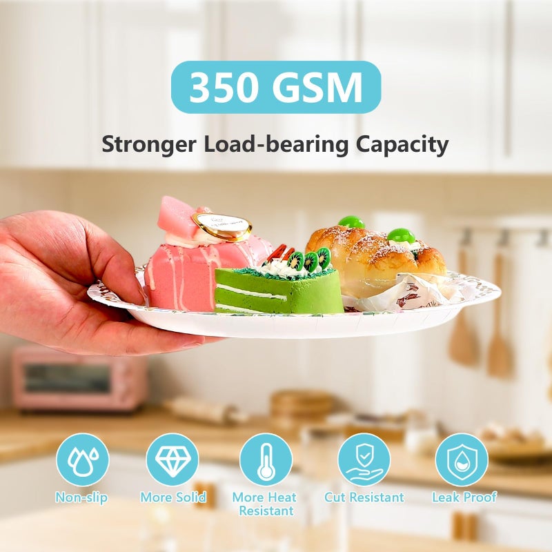 Grencian 96Pcs Princess Birthday Party Supplies Bibbity Boppity Two Party Plates and Napkins Disposable Happy 2nd Birthday Tableware Set for Girls Two Years Old Party Decorations Serves 24 - Image 4