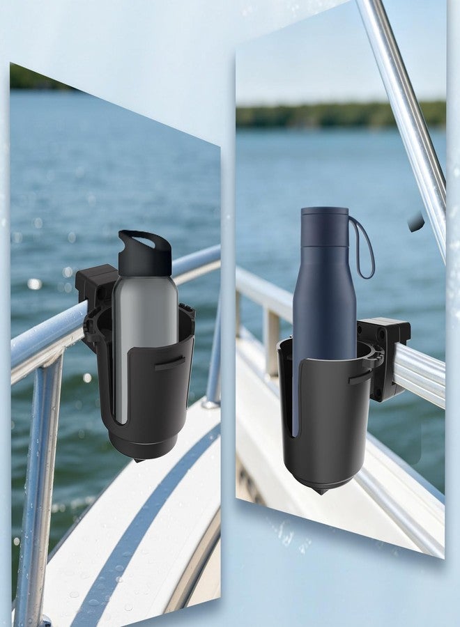 EDSRDUX Boat Cup Holder Fits 1-1/4" Square Rails and 7/8" to 1" Round Rails, Perfect for Drinks, Bottles, Fishing Gear, Compatible with Pontoon Sailboat Kayak Yacht Fishing (Large) - Image 5