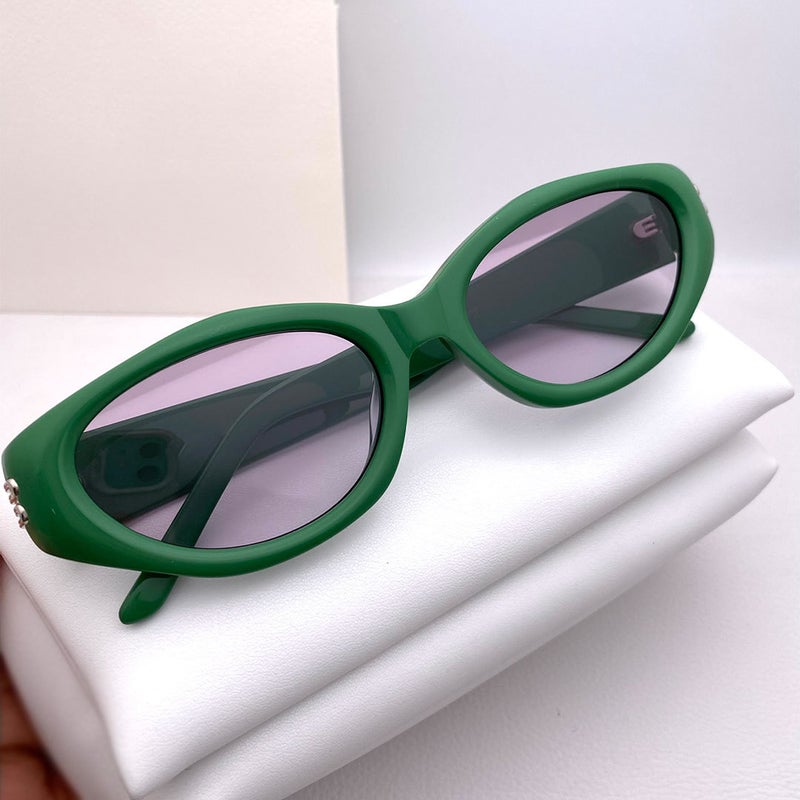 Generic 2024 Trendy GM Cat-Eye Sunglasses for Women Green 