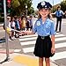 KIDIN زي ضابط شرطة كيدين للأطفال زي شرطي للفتيات ملابس شرطة لعيد الهالوين تنكر هدية عيد ميلاد - Image 4