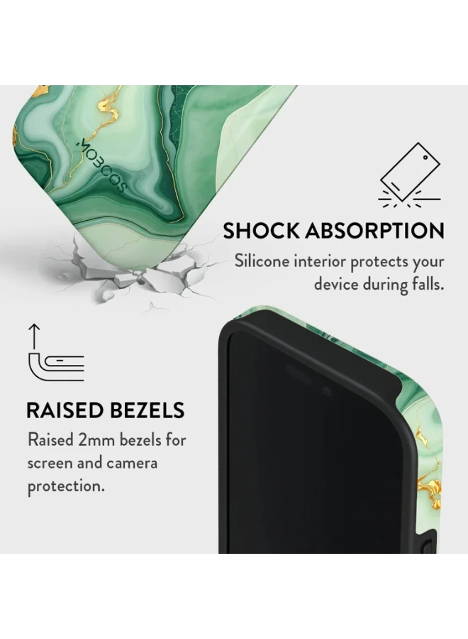 Mobcos  Mobcos iPhone 17 Pro Emerald Flow Premium Case Compatible with Hybrid Dual-Layer Hard Shell + Silicone Protection - Scratch-Resistant Shockproof Mobile Cover  | Best Price UAE