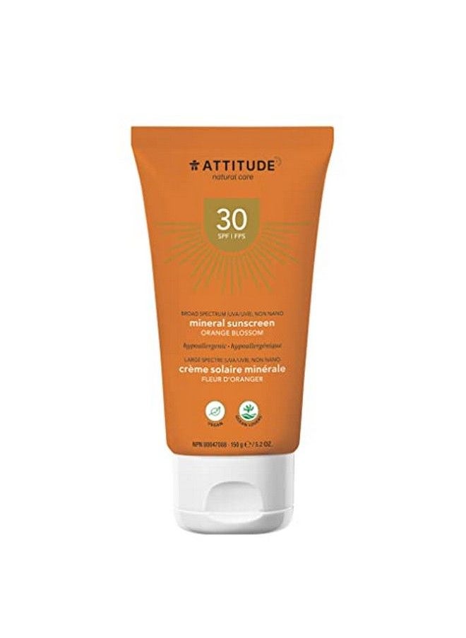 Attitude Mineral Sunscreen Broad Spectrum Uva/Uvb Reeffriendly Hypoallergenic Vegan And Crueltyfree Spf 30 Orange Blossom 5.2 Oz  - Image 2