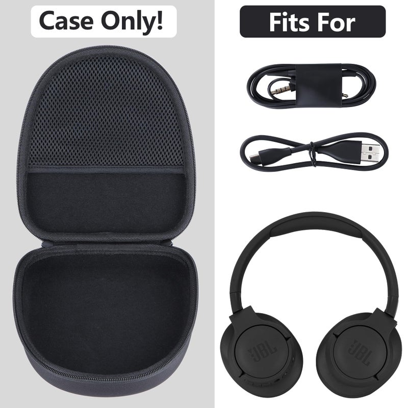 RIYADAone Hard Case for JBL Tune 710BT 720BT 510BT 660NC 700BT 570BT 760NC 750BTNC 660BTNC 560BT 520BT 670BT T770NC JBL Live 650BTNC 400BT 500BT 460NC Headphones (Black Case) - Image 3