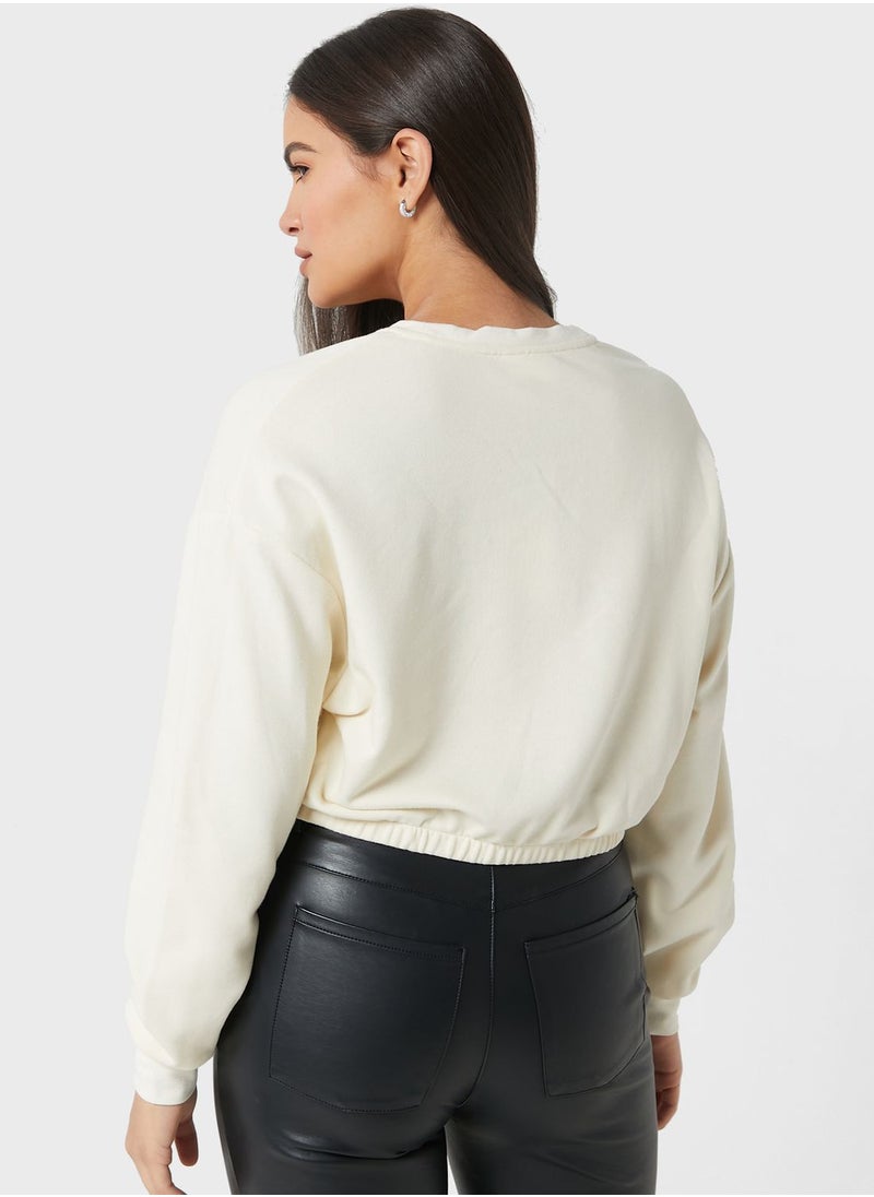ONLY - Slogan Knitted Sweatshirt - Image 1