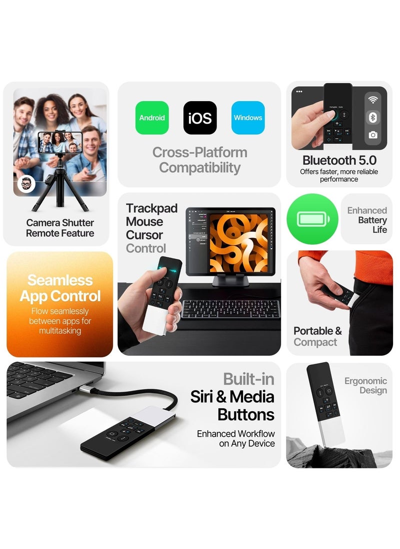 TNP Products TNP Bluetooth Remote Control for iPad iPhone - Trackpad Media Presenter for iOS Mac Android Tablet PC - Wireless Camera Shutter, Media Button, Presentation Clicker, iPad Air Pro, MacBook Pro Mini M1  - Image 5