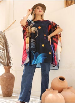 Zmurud Autumn poncho - printed  - Image 3