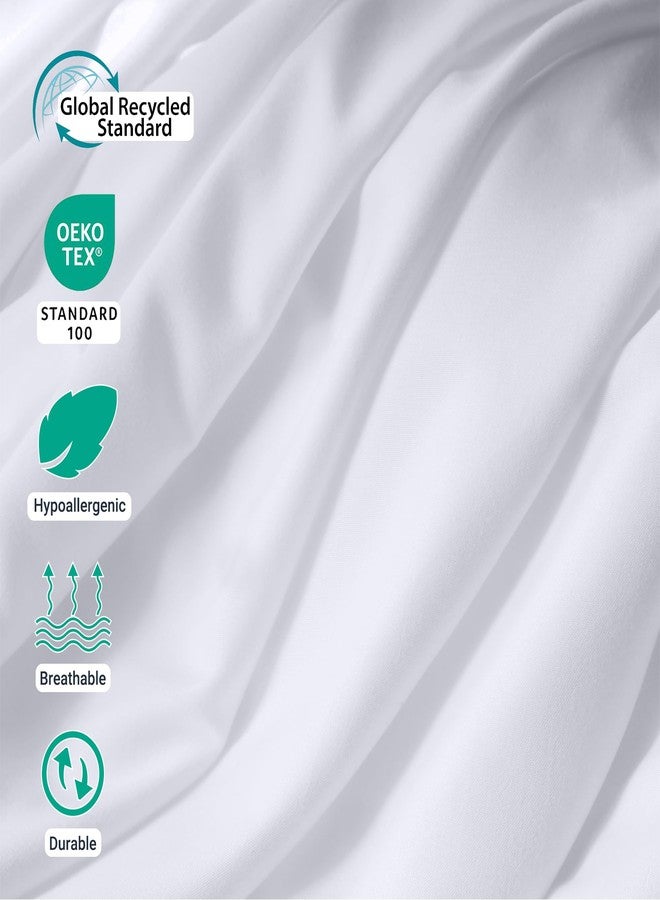 ZPECC White Bulk Flat Sheets Only Twin Size 6 Pack, Easy Sort Top Bed Sheet by Color-Coded Hem Threads, Soft Durable Brushed Microfiber Fabric Hotel Airb&bs Essentials for Hosts, 66"x96" - Image 4