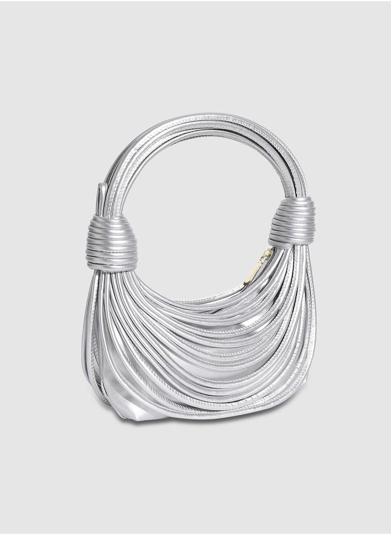 Haute Sauce حقيبة يد سلكية - فضي  - Image 3