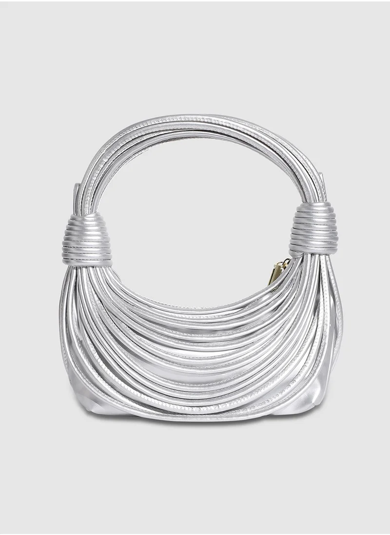 Haute Sauce Wire Handbag - Silver-Colour