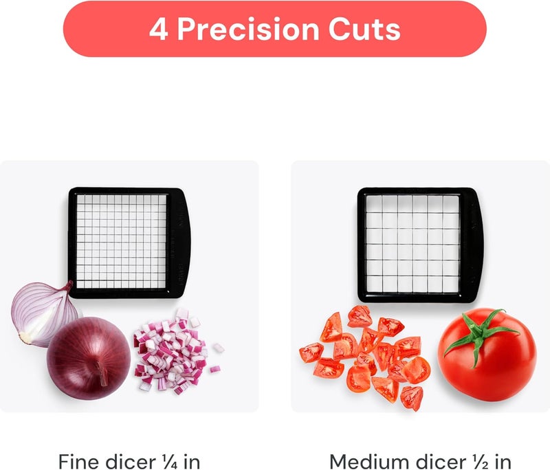 FULL STAR The Original Pro Chopper - Vegetable Chopper and Spiralizer, Food Chopper with Container, Fruit Slicer, Kitchen Gadgets & Gifts, Home Essentials (2 in 1, White) - Image 5