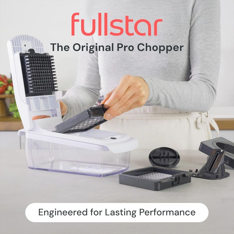 FULL STAR The Original Pro Chopper - Vegetable Chopper and Spiralizer, Food Chopper with Container, Fruit Slicer, Kitchen Gadgets & Gifts, Home Essentials (2 in 1, White) - Image 2