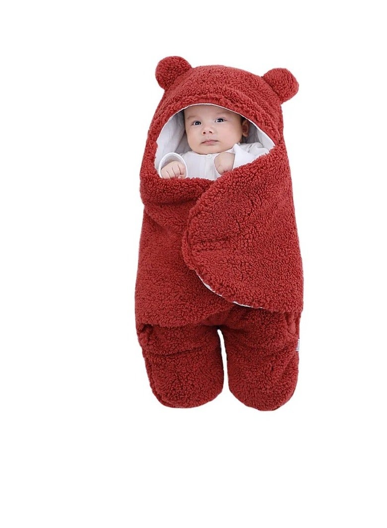 BAIG Baby Sleeping Bags Thicken Newborn Baby Wrap Blanket Winter Warm Newborn Envelope Soft Infant Sleeping Bag 0-9 Months  - Image 1