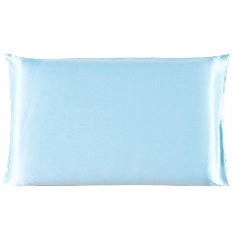 DEHMAN Satin 600 TC Pillow Cover (Blue_King) - Image 1