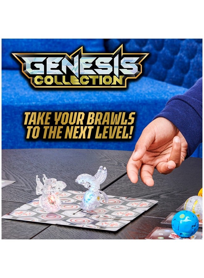 BAKUGAN Bakugan Evolutions Genesis Collection Pack - 2 Light Up Action Figures, 4 Exclusive Bakugan, 2 Nanogan, 8 Cards, 4 BakuCores - Kids Toys for Boys Ages 6 and Up  - Image 5